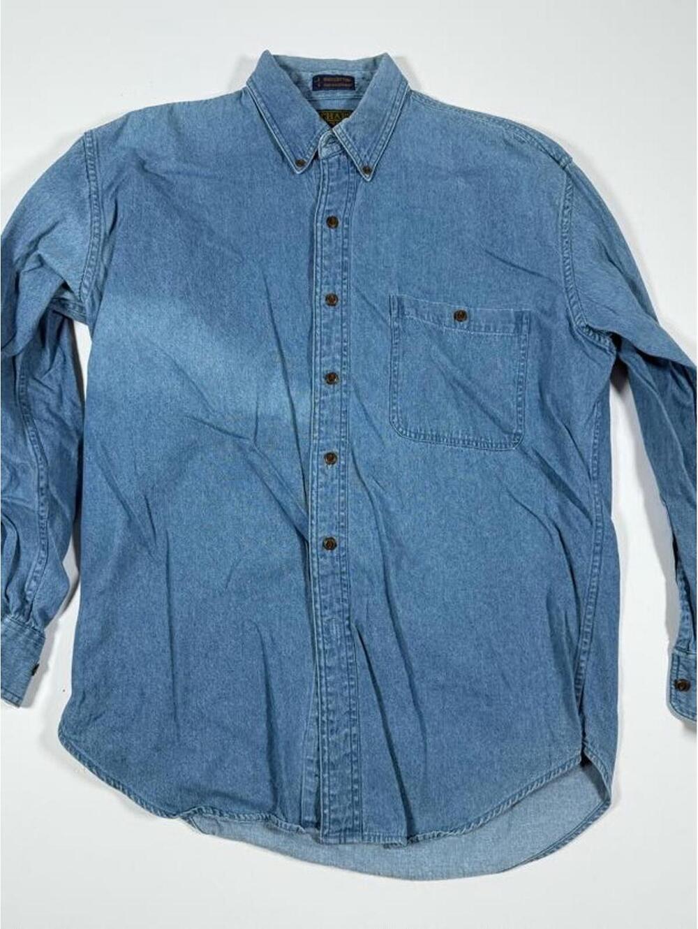 Chaps Ralph Lauren 100% Cotton Denim Shirt Size 15.5 32-36